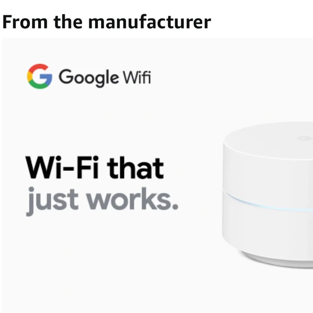 Google Wifi - AC1200 - Mesh WiFi System - Wifi Router - 4500 Sq Ft Coverage